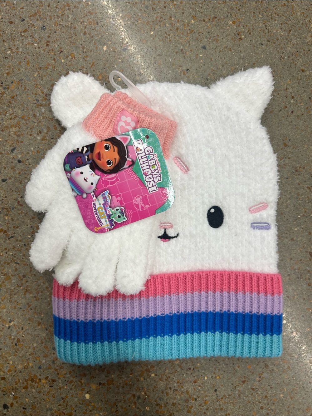 Gabby’s dollhouse kids beanie & gloves set
